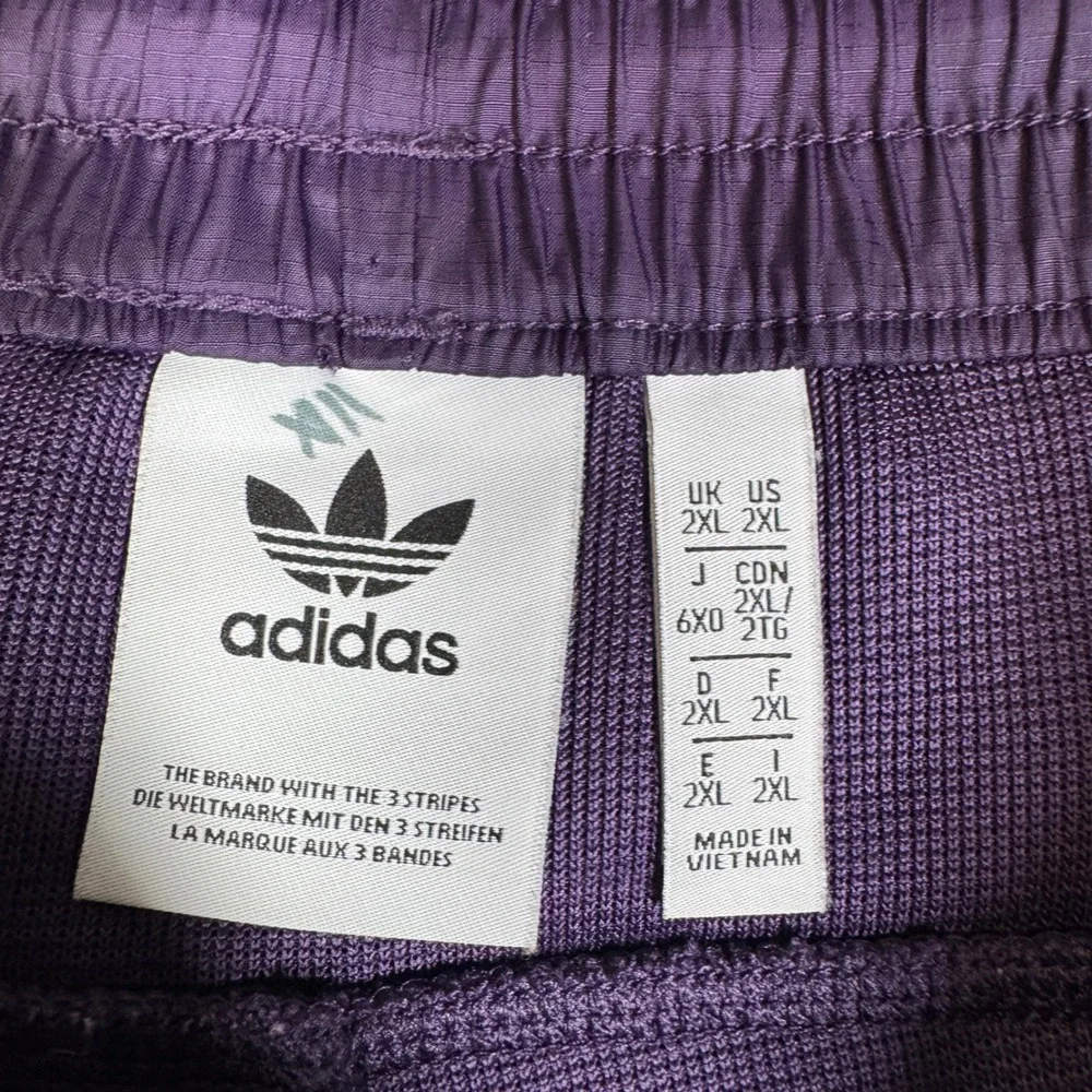 Adidas Originals Mens R.Y.V TF Purple Sherpa Fleece Track Joggers Pants 2XL
